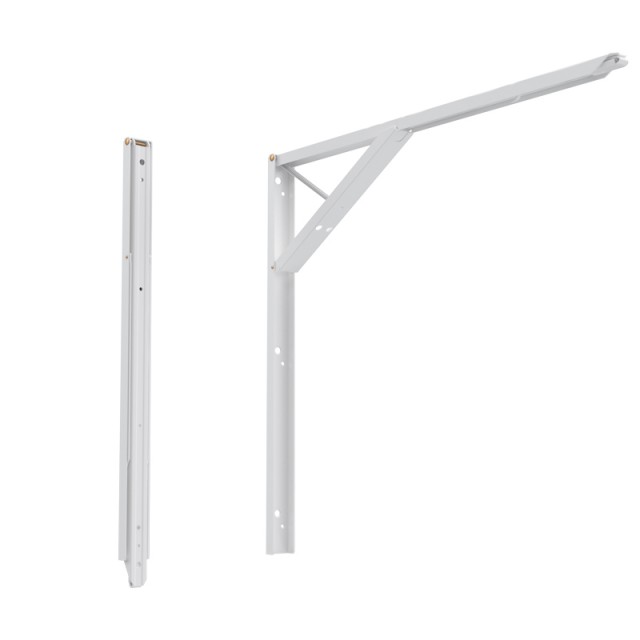 FOLDING SELF BRACKET WITH ERGONOMIC HANDLE 50cm/80kg WHITE